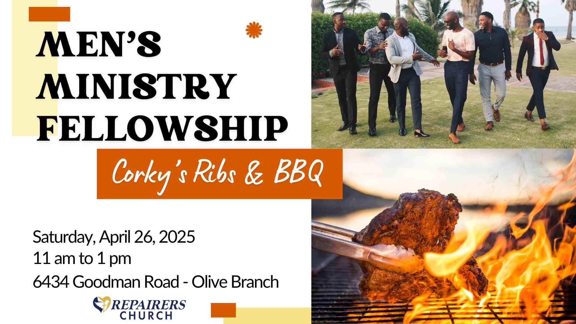 Men's Ministry Fellowship @ Repairers Church | Olive Branch, MS
